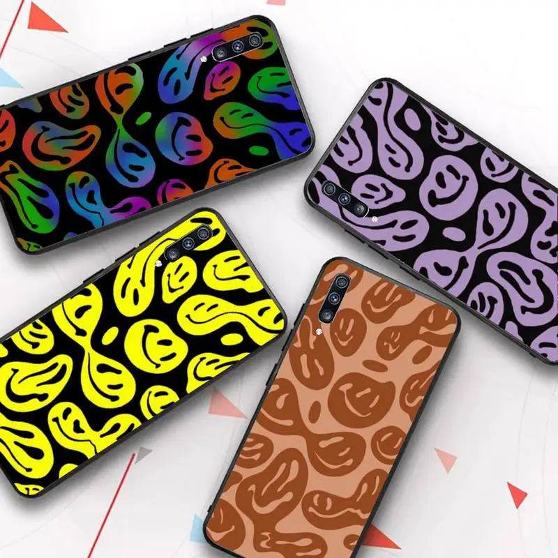 

Cute Funny Trippy Smiley Face Phone Case for Samsung A51 01 50 71 21S 70 31 40 30 10 20 S E 11 91 A7 A8 2018