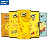 anime cartoon pikachu for xiaomi poco m4 x3 f3 gt nfc m3 c3 m2 f2 f1 x2 pro mi mix3 silicone black phone case fundas coque capa