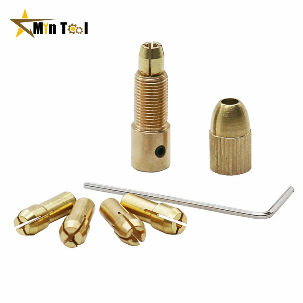 

7pcs/set 2.35-5.05mm Brass Dremel Collet Drill Chuck For Metal Drill Chuck Adapter Electric Motor Shaft Drill Bit Power Tool