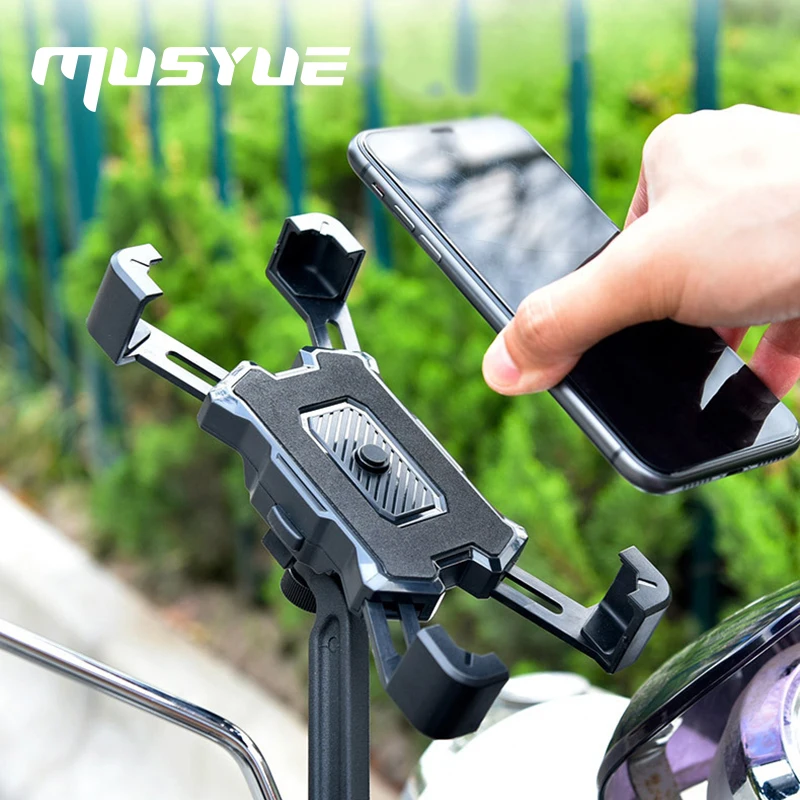 

Musyue Universal Motorcycle Bike Phone Holder Anti-slip Bracket Bicycle Phone Stand for Samsung Xiaom Cellphones Bicycle Holder