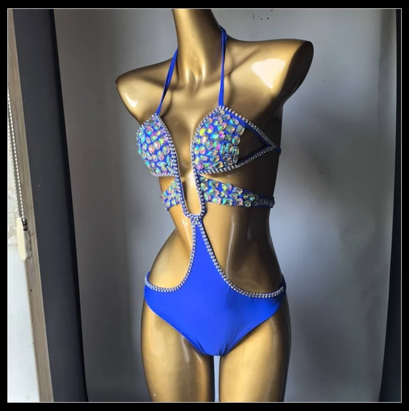 Цельный купальник бикини для ночного клуба 2025 года сшитый вручную цепочкой