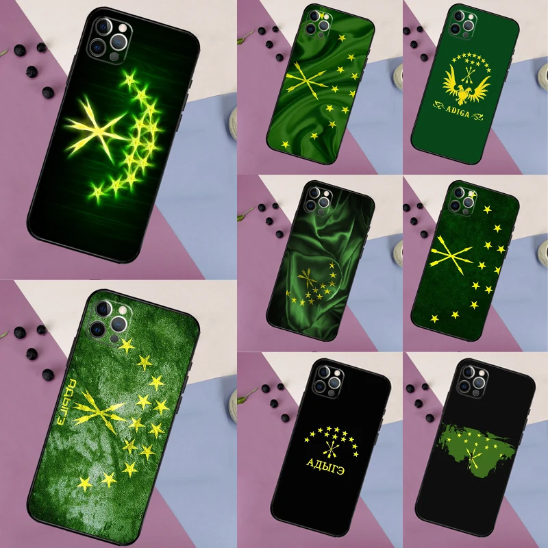 Фото Чехол с флагом Адиджии для Samsung Galaxy S26 S25 S24 S23 S22 S21 S20 Ultra S10 Plus S21 FE S25 FE, задняя крышка №1