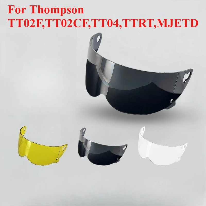 Фото Визоры для шлемов Thompson TT02F, TT02CF, TT04, TTRT, MJETD. Защитная линза для шлема, солнцезащитный экран, ветровое стекло, защита от ультрафиолета. №1