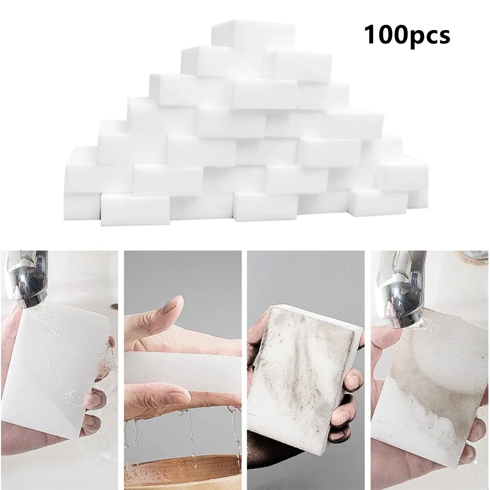 

100 шт./партия, меламиновые губки для чистки кухни и ванной