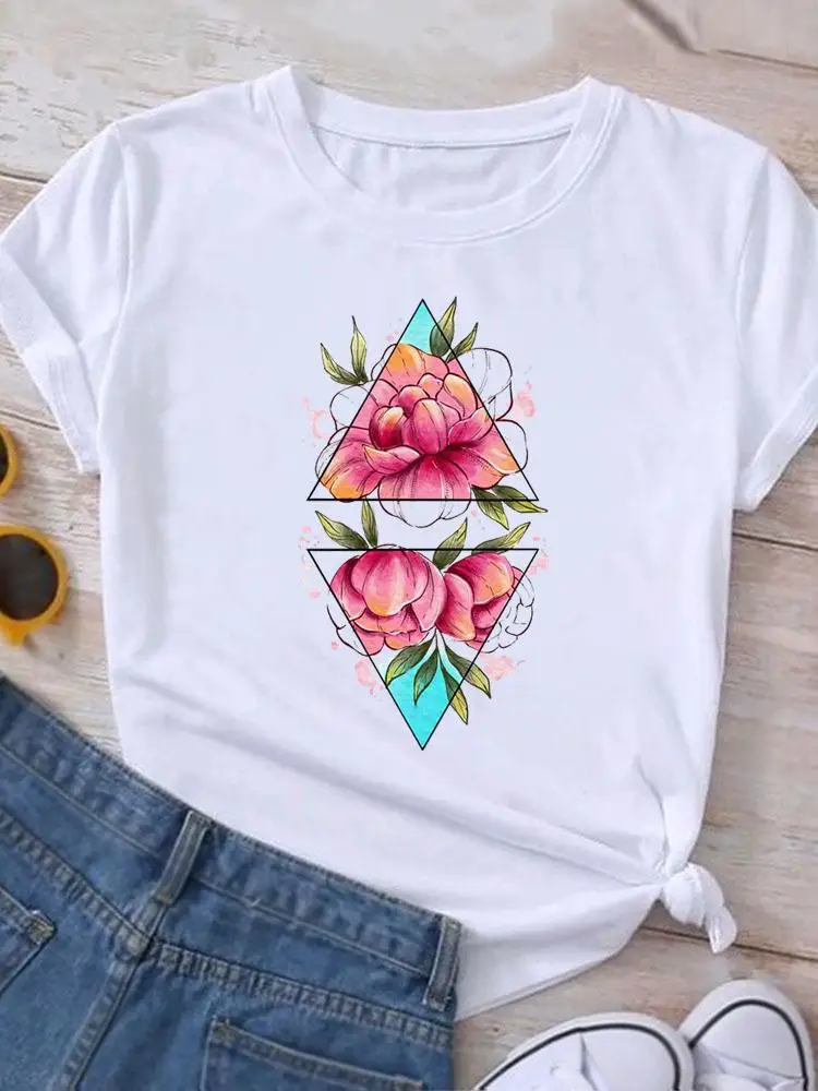 

Футболка женская летняя с коротким рукавом и принтом, в стиле 90-х