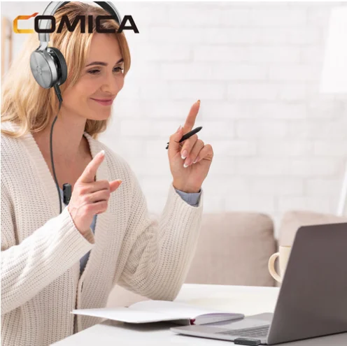 Двойная Беспроводная микрофонная система Comica VDLIVE 10 2 4G с зарядным чехлом