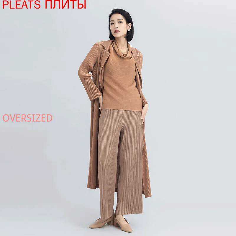

Miyake pleated 2022 spring new French retro fashion casual windbreaker loose and thin cardigan top