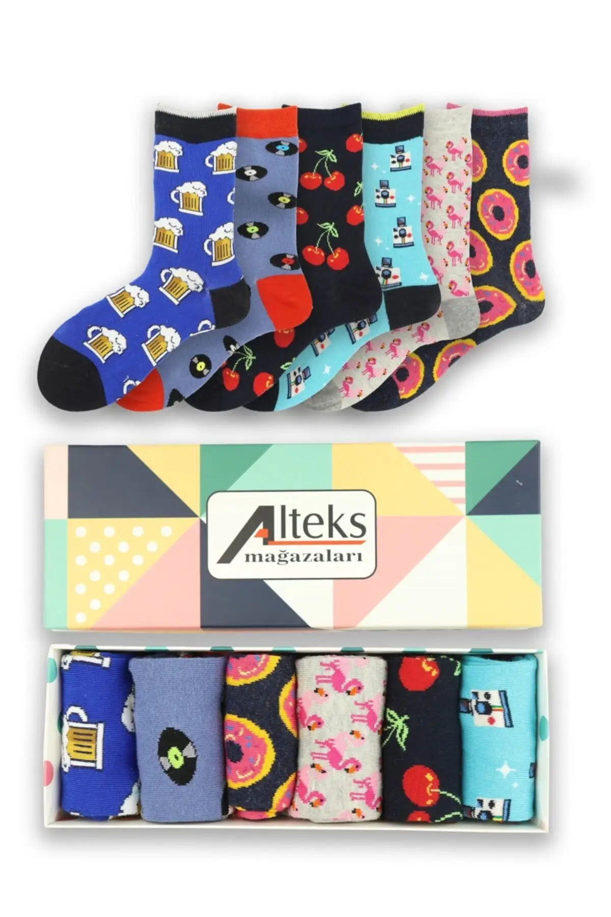 

Женщины 6 шт. Цветные носки