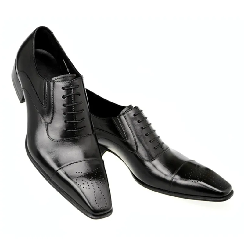 

Handmade Mens Wedding Oxford Shoes Black Khaki Patent Leather Brogue Men's Dress Shoes Lace-up Business Formal Shoes for Men