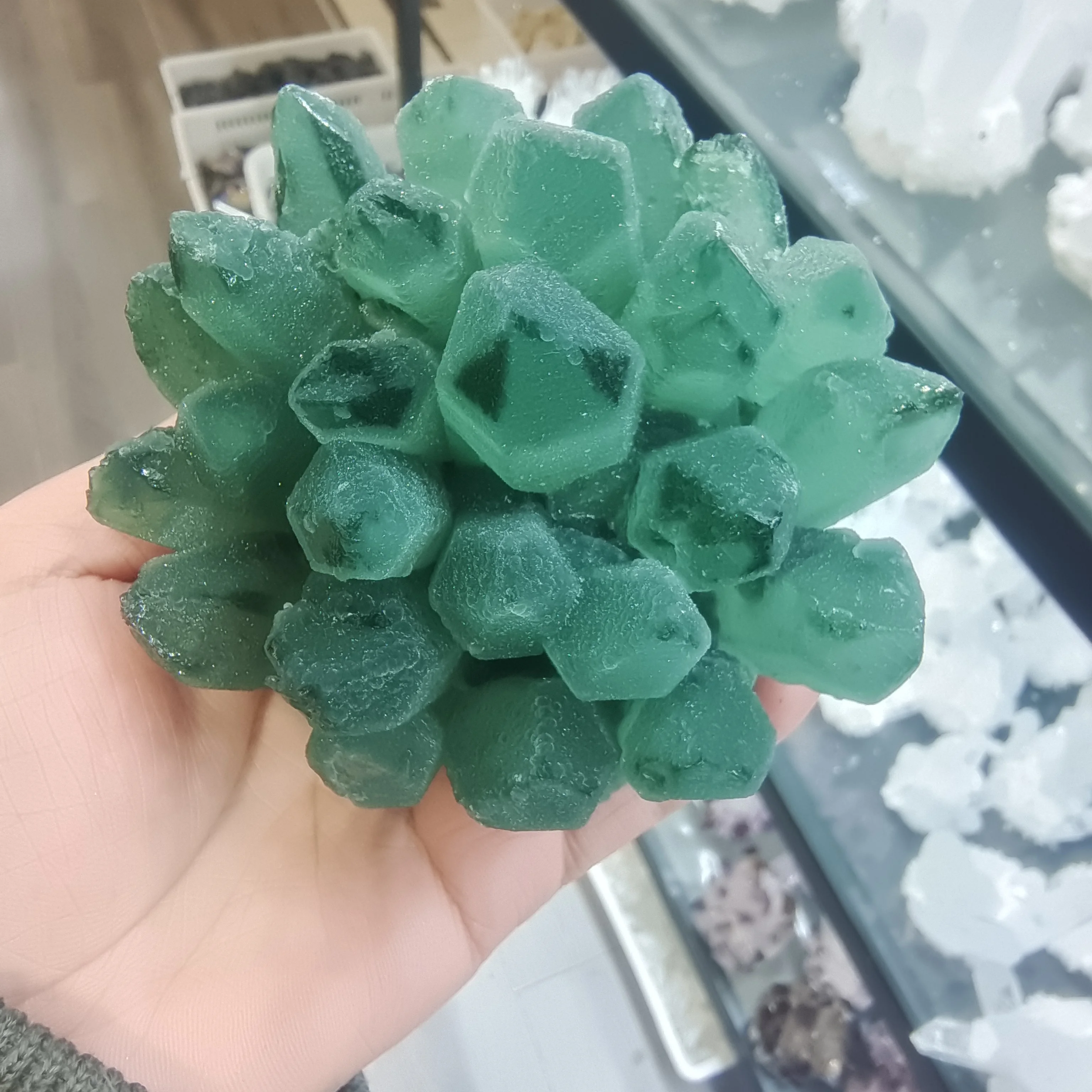 300-1000 г натуральный зеленый призрак фантомный кварцевый кристалл кластер