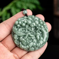burmese jade flower pendant accessories green jadeite necklaces natural jewelry gifts for women designer men emerald necklace