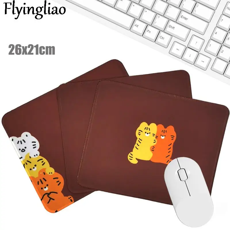 

Силиконовый коврик для мыши с милым тигром, подстилка для мыши в скандинавском стиле, для игрового ноутбука, настольного компьютера, коврик для мыши, для офиса