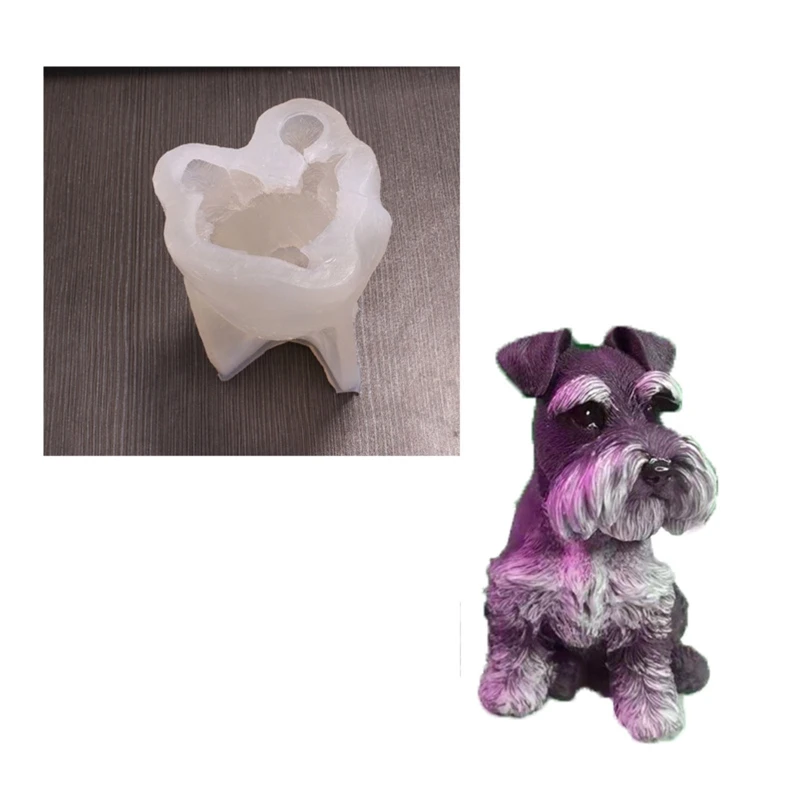 1 Pc Scented Candle Molds Dog Epoxy Resin Casting Mould DIY Making Crafts Aroma Gypsum for Craft Car Home Ornaments |