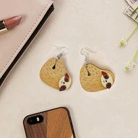 stylish drop earrings wooden lightweight funny animal drop earrings dangle earrings women earrings 1 pair