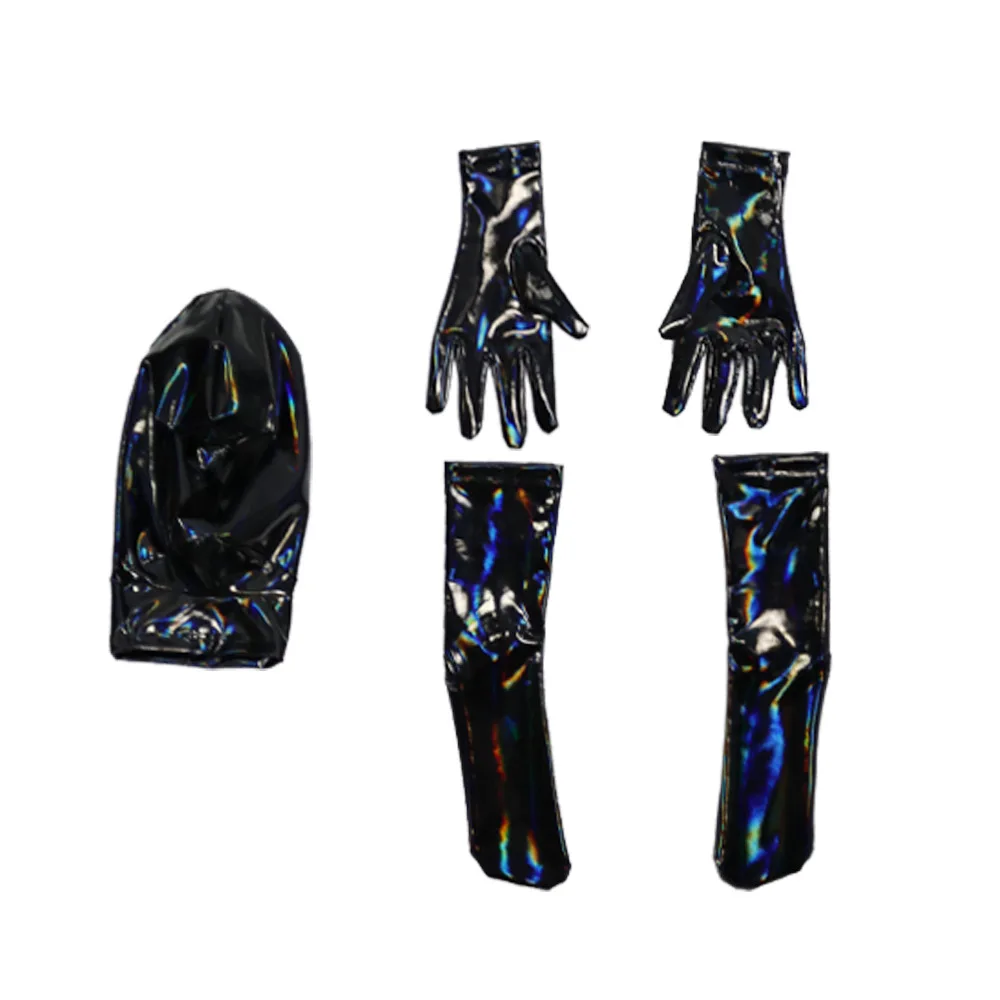 Cosplay Men Maid Jumpsuit PU Leather Shiny PVC Catsuit Laser Wet Look High Elastic Full Body Bodysuit Shapers Body Bodystocking images - 6