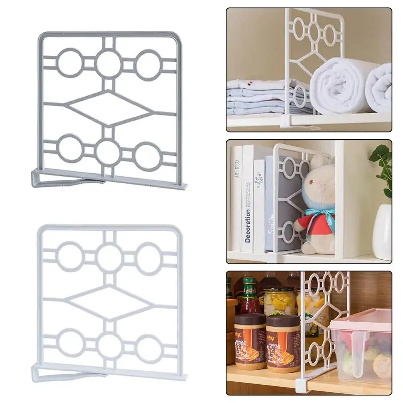 

2021 Closet Shelf Dividers Wardrobe Partition Shelves Divider Clothes Wire Shelving Home Storage Organizer