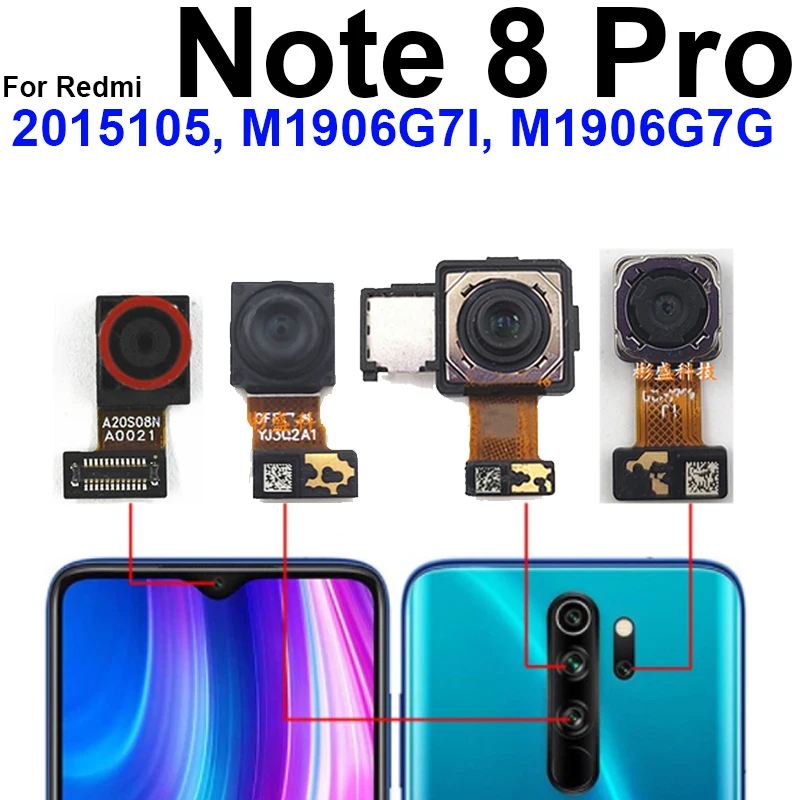 Модель передней и задней камеры для Xiaomi Redmi Note 8 Note 8 Pro, основная задняя передняя камера, гибкий кабель, запасные части (art.: 3920cfb41788e) - 3920cfb41788e
