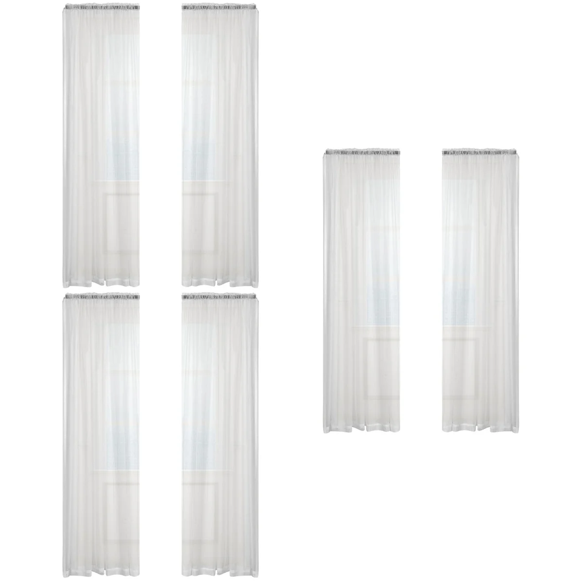 

3 Pcs Voile Curtains Transparent Curtains Gauze Curtain Tulle Thin Curtains Tulle Curtains Window Screening Sheer Curtains