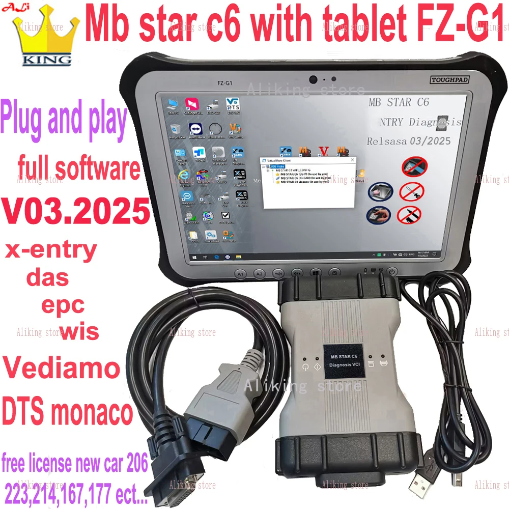

MB Star C6 VCI DOIP wifi мультиплексор obd2 сканер Программное обеспечение планшет свободная Лицензия для автомобиля w205 223 206 214 диагностический инструмент