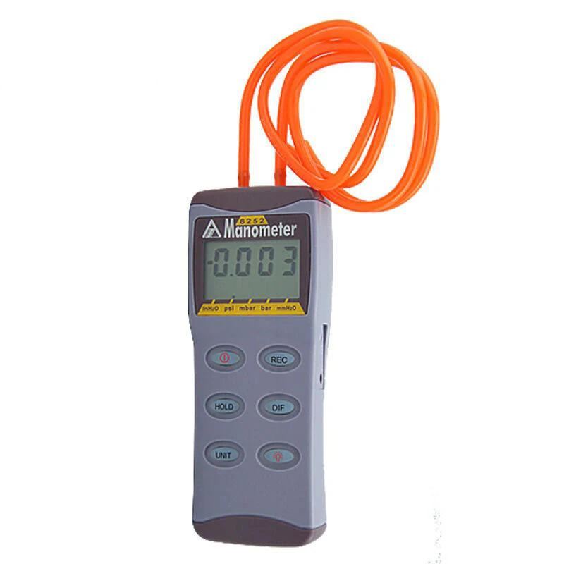 

AZ8252 Digital Manometer High-precision Pressure Gauge AZ Differential Pressure Meter Vacuum Gauge Tester Range 2psi