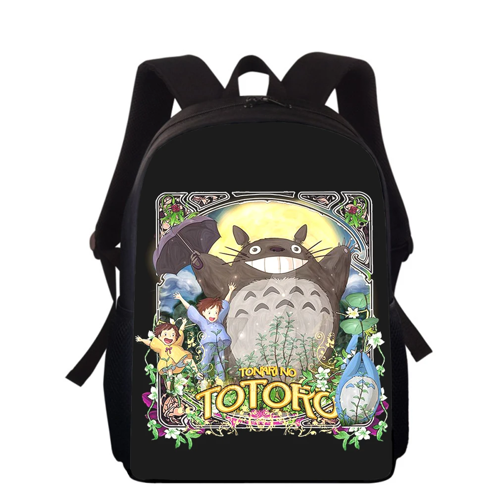 Tonari no Totoro Anime 15” 3D Print Kids Backpack Primary School Bags for Boys Girls Back Pack Students School Book Bags