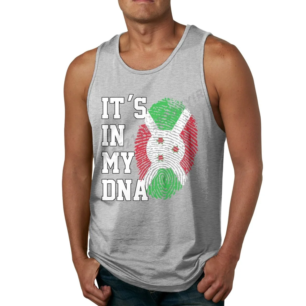 

Летняя мужская майка с надписью «It IN MY DNA»
