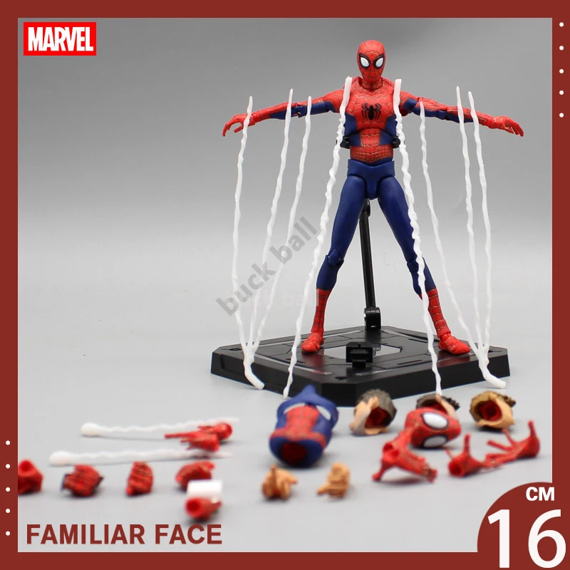 

Marvel Legends Sentinel SpiderMan Anime Figure SV SHF Spider Man Peter Miles Figurine Morales Peni Parker Joint Movable Toys