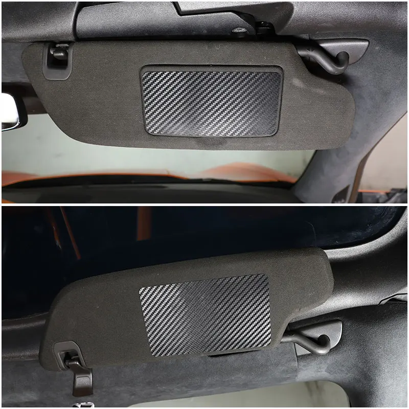 

For Chevrolet Corvette C7 2014-2019 PVC carbon fiber/Black car vanity mirror outer panel sticker Car Accessories