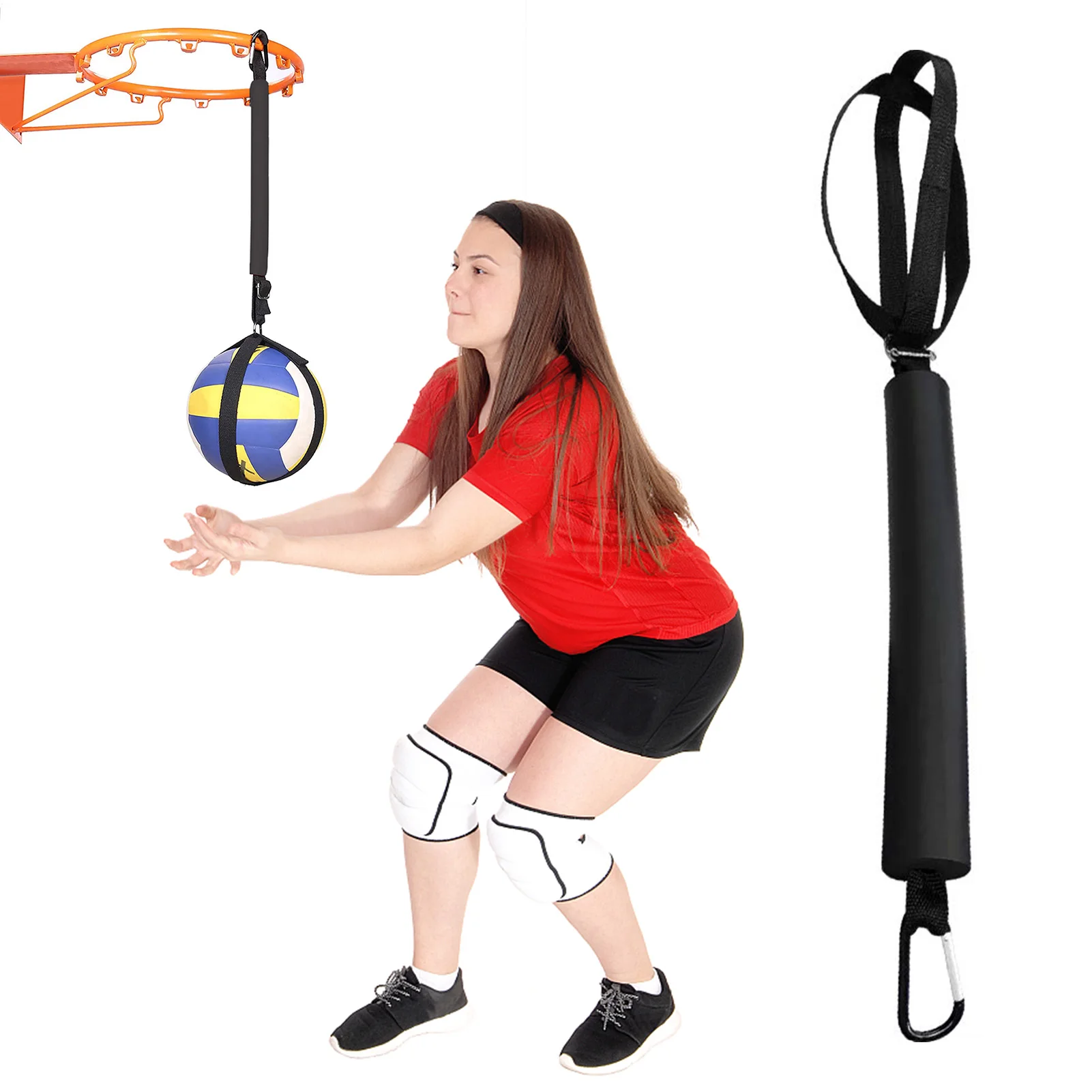 

Volleyball Training Aid Volleyball Hitting Serving Trainer With Adjustable Belt For Serving Setting Spiking Training Return Ball