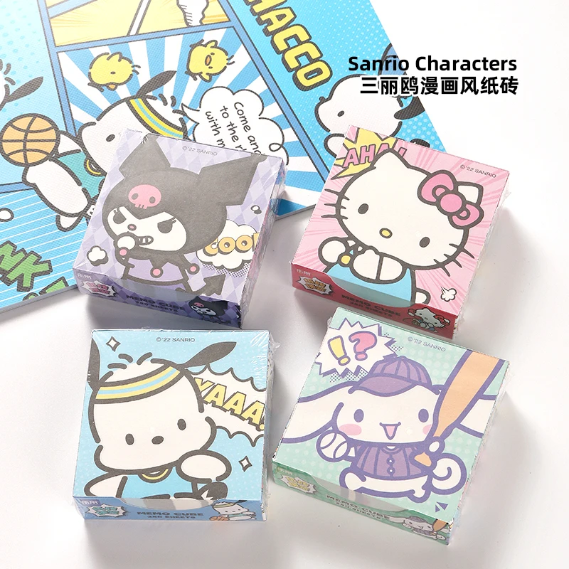 

Kawaii Sanrios Липкие заметки комикс стильная Серия бумажные кирпичи Симпатичные заметки для записей