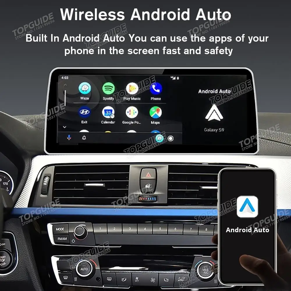 Автомобильный радиоприемник TOPGUIDE 10 25 дюймов Android 12 для BMW 1 серии F20 F21 2012-2016 NBT