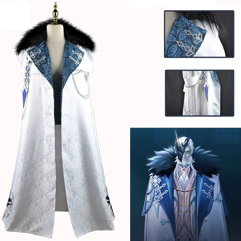

Game Anime Genshin Impact Fatui cosplay Executive cloak Tartaglia scarf Childe Ajax halloween clothes Uniform New Skin harbinger