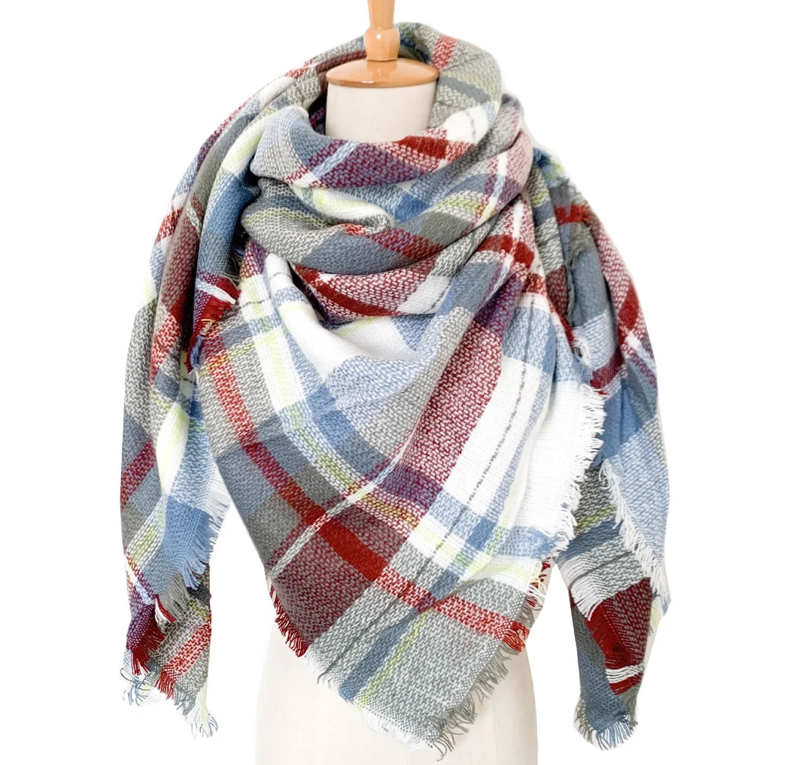 

Women's Winter Warm Increase Double-Sided Colorful Scarf Shawl Winter Scarf for Toddler Winter Knitted Hat And Scarf Set