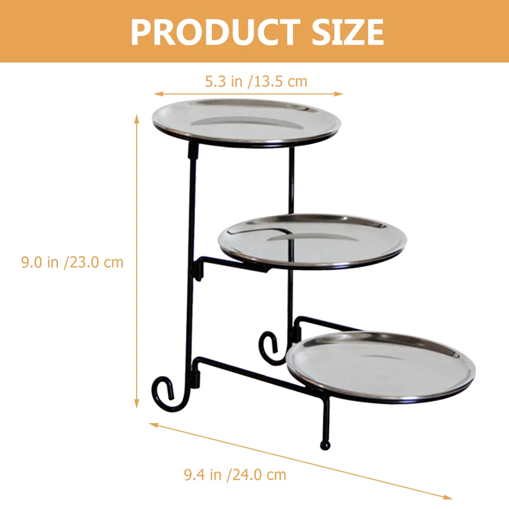 Трехуровневый поднос для фруктов и орехов декоративный Свадебный креативный
