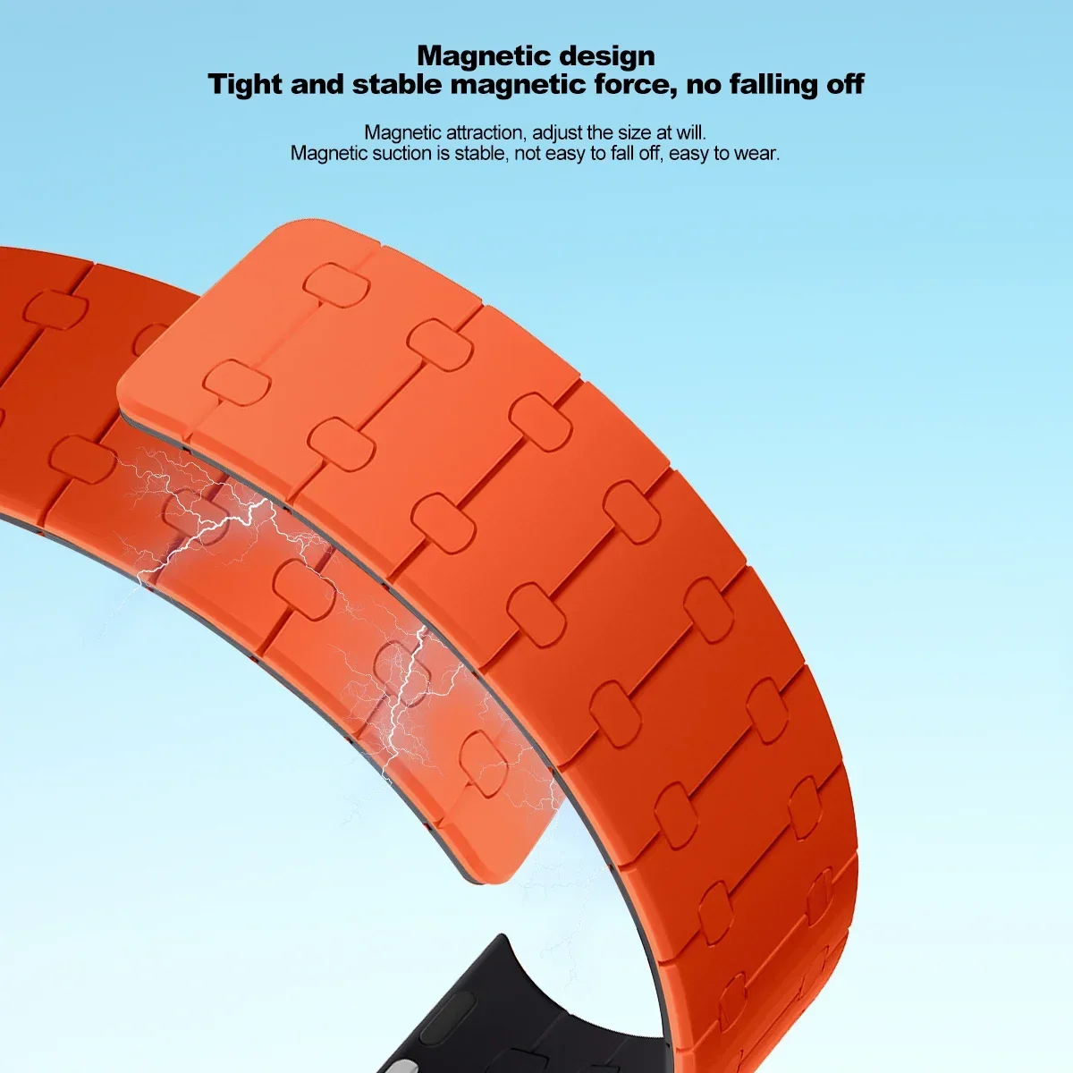 Ремешок силиконовый магнитный для Apple Watch Band Ultra 2 браслет IWatch Series 9 8 7 6 SE 5 4 49 мм 44 40 38