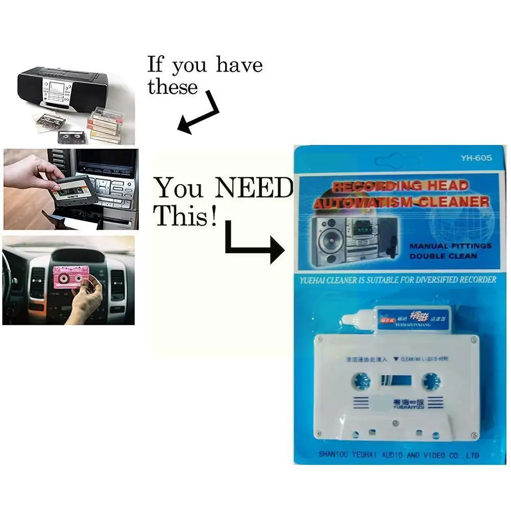 

Tape Cleaner Tape Recorder Cleaning Tape Top Line Audio Audio Cleaner Player Tape Cassette Tape Wet/dry Cassette F1l2