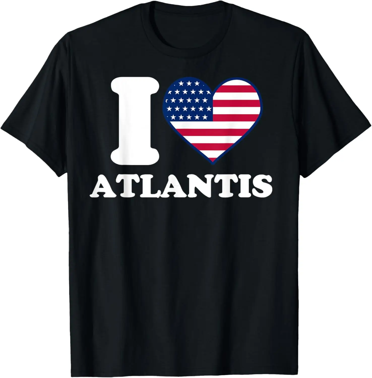 Я люблю футболку Атлантиды сердце Атлантида