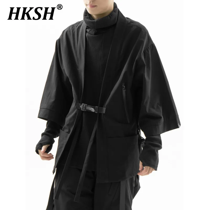 HKSH весна осень новый мужской прилив темный ниндзя даосский халат