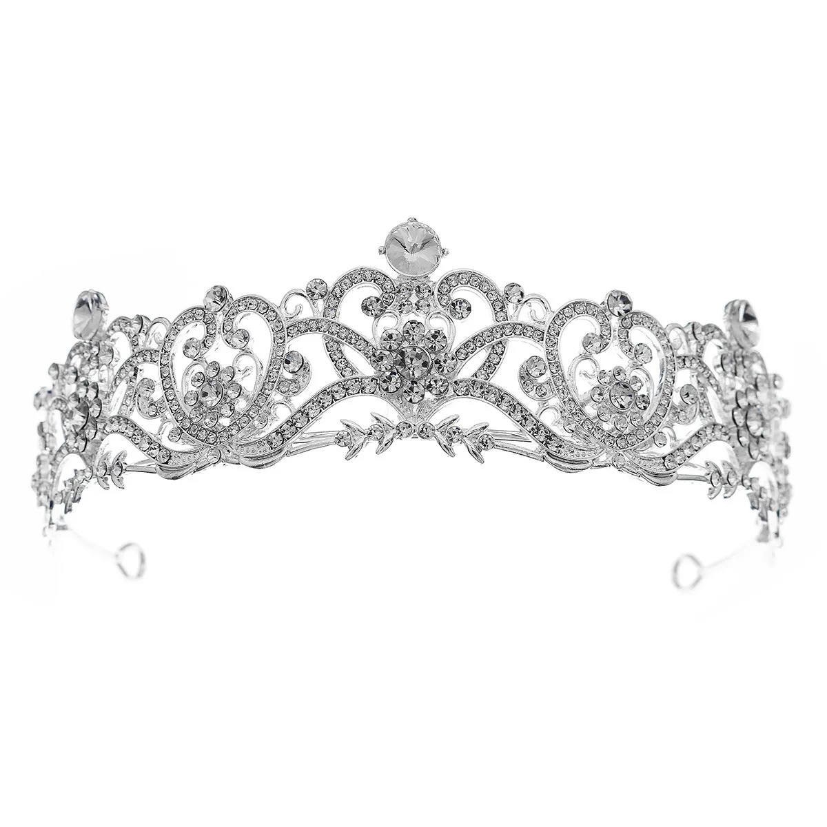 Classic Crystal Rhinestones Royal Princess Crowns Wedding Hair Accessories Bridal Tiaras Crown