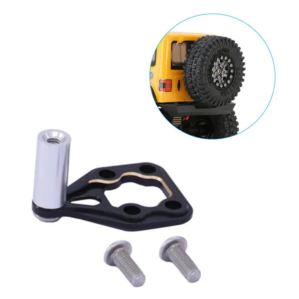 

1/24 RC Car Aluminum Alloy Rear Spare Tire Mount Tyre Clip Holder for Axial SCX24 Jeep Wrangler JLU AXI00002