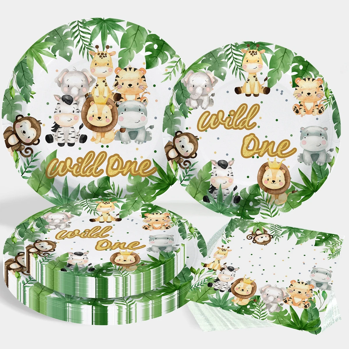 

Wild One, украшения для дня рождения, для детей, джунгли, сафари, животные, тема для вечеринки, декор для детского душа, для мальчика, для первого ...