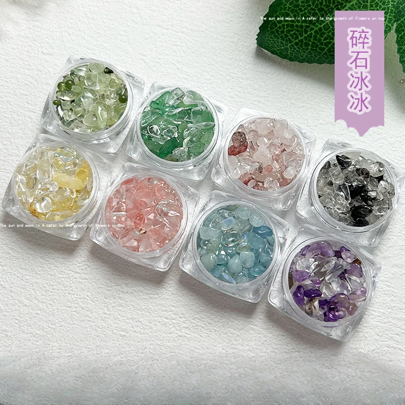 Гравий для дизайна ногтей товары необычный натуральный кристаллический камень