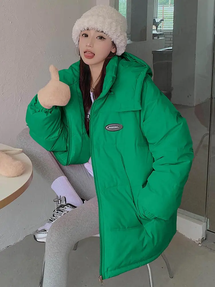 Vielleicht New Winter Cotton-padded Jacket Women 2022 Korean Style Lover's Coat Parkas Women's Removable Hooded Winter Clothes