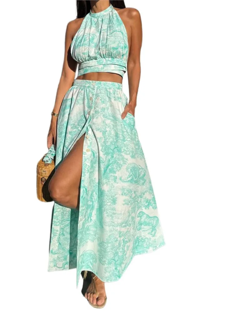 Новый женский вечерний клубный костюм с узором и принтом сексуальный наряд