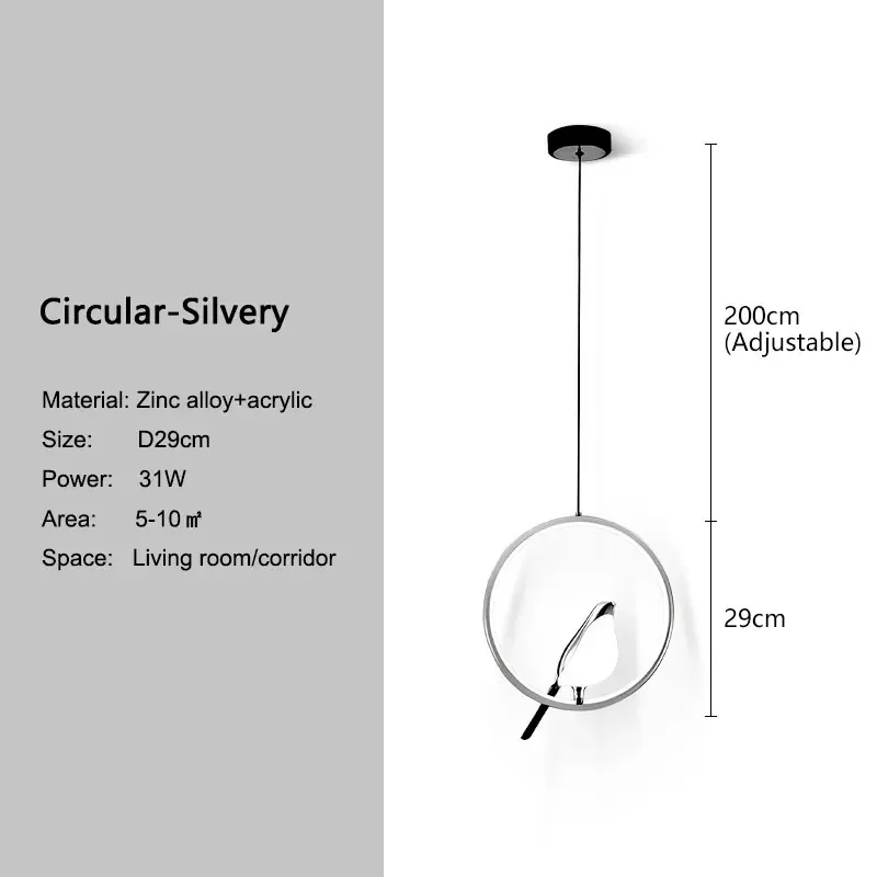 

Подвесной светильник Fensycoco сорока золото/серебро