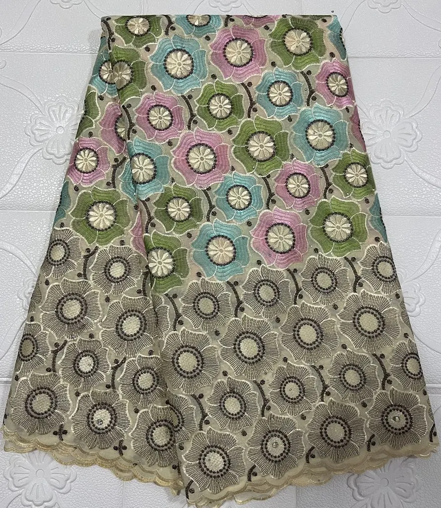 

2023 африканская французская швейцарская вуаль лучшего качества в Швейцарии с вышивкой из Дубая кружевная ткань 100% хлопок для швейного платья