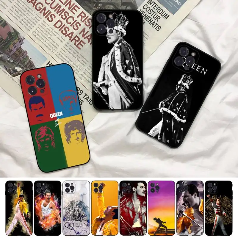 

Freddie Mercury Queen Phone Case For iPhone 8 7 6 6S Plus X SE 2020 XR XS 14 11 12 13 Mini Pro Max Mobile Case