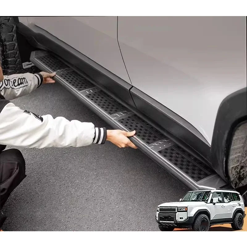 Фото Накладки на педали из нержавеющей стали OUY для Toyota Prado LC250 24-25, модифицированные подножки, защитные аксессуары для авто №4