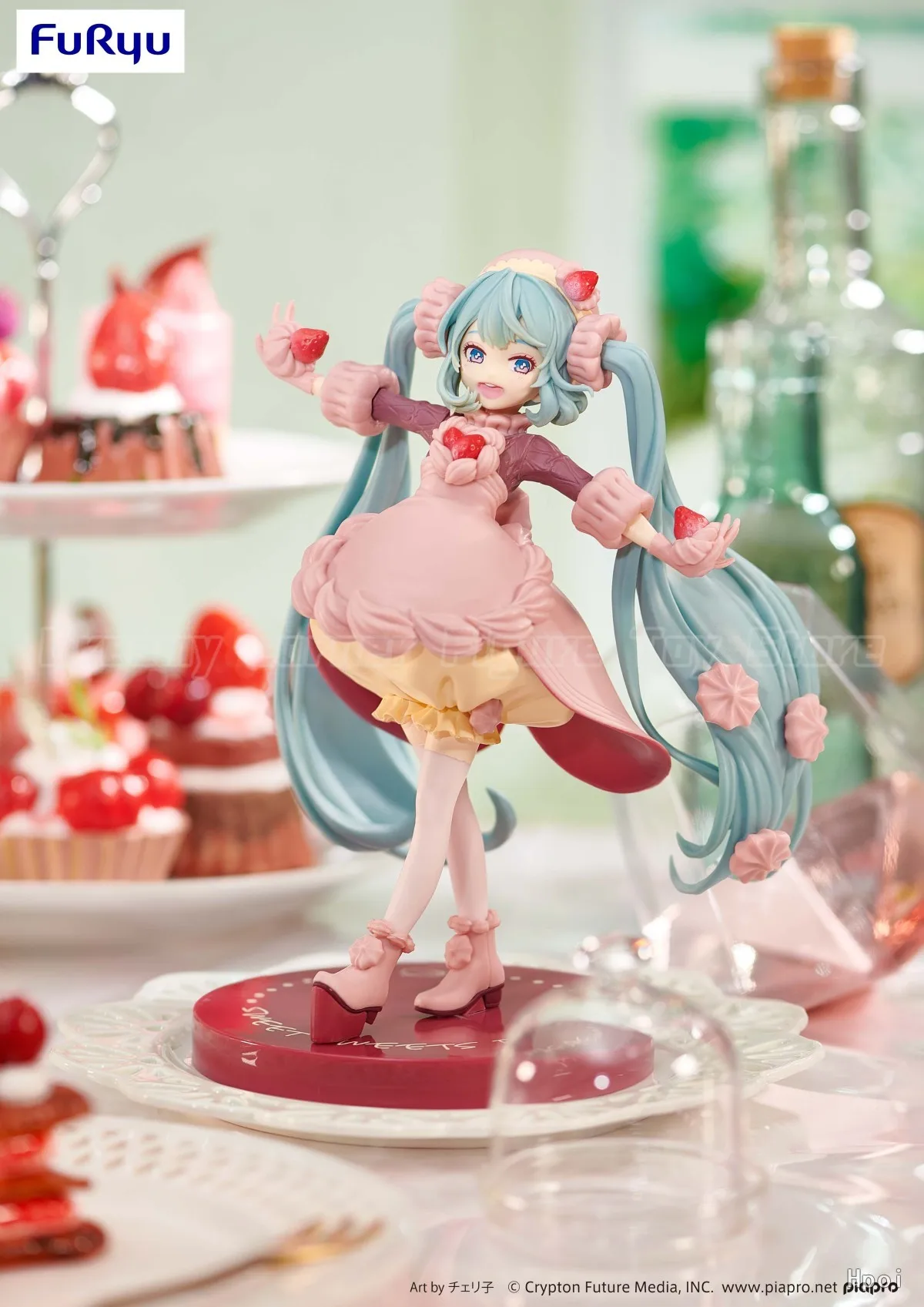Фото 【В наличии】FuRyu SweetSweets Series Piapro Персонажи Хацунэ Мику Клубника Чоко Короткая фигурка Модель игрушки №5