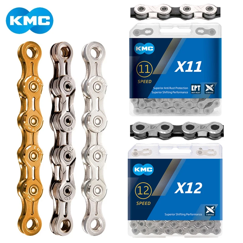 

KMC Bicycle Chain X11 X11EL X11SL X12 Bike Chain Speed Road MTB Crankset Gold Silver Mountain Road Bike MTB Chains Equipment